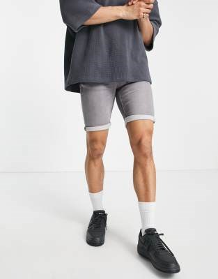 Серые джинсовые шорты Only &amp, Sons, 72% хлопка, 26% полиэстера, размер W 32 11040217