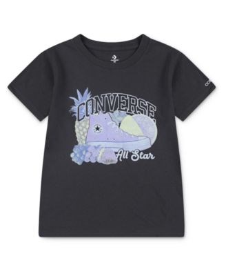 Футболка для девочек-подростков Converse Big с короткими рукавами, мягкий джерси, 60% хлопок 11035462