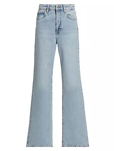 Джинсы Arrow от Frame из стрейч-котона с расклешенным низом, высокой посадкой и 5 карманами 10042193