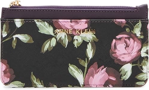 Anne Klein Компактная сумка с цветочным принтом и множеством карманов для карт на молнии 11077783