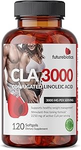 FutureBiotics CLA 3000 Экстра высокая концентрация - Без стимуляторов, конъюгированная линолевая кислота, 2250 мг на 2 капсулы, 120 капсул 11050594