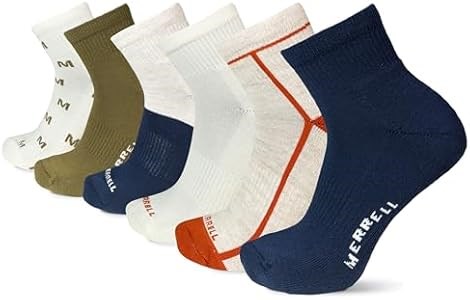 Классические универсальные носки для походов Merrell из переработанных материалов с поддержкой свода стопы и влагозащитой (6 пар) 11066982