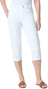 Женские джинсы капри Gloria Vanderbilt Amanda с высокой талией, классическим стилем и эластичной тканью 10022767