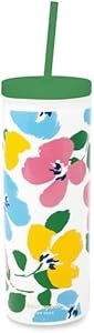 Kate Spade New York Акриловый стакан с крышкой и соломинкой 710 мл - безопасный и прочный для холодных напитков 11058740