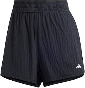 Женские тренировочные шорты adidas Pacer с тремя полосками, высокой талией и технологией AEROREADY, из переработанного полиэстера 11067904