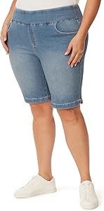 Женские шорты большого размера Gloria Vanderbilt Amanda с комфортной талией и карманами 10022770