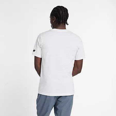 Хлопковая футболка New Balance с графическим принтом и классическим вырезом для повседневной носки 11040437