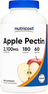 Nutricost Капсулы с яблочным пектином, 2100 мг на порцию, 180 капсул, без глютена, 60 порций 11093054