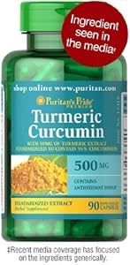 Puritan',s Pride Куркумин, капсулы 500 мг, 90 шт., высококачественные компоненты, свыше 40 лет на рынке 11091861