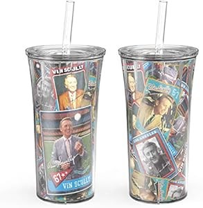 ZAK Designs Набор из 2 пластиковых стаканов на 570 мл с двойными стенками и соломинкой Vin Scully для холодных напитков 11059643