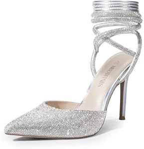 Женские лаковые туфли на шпильке с открытой пяткой DREAM PAIRS, каблук 10,5 см для особых случаев 11061285