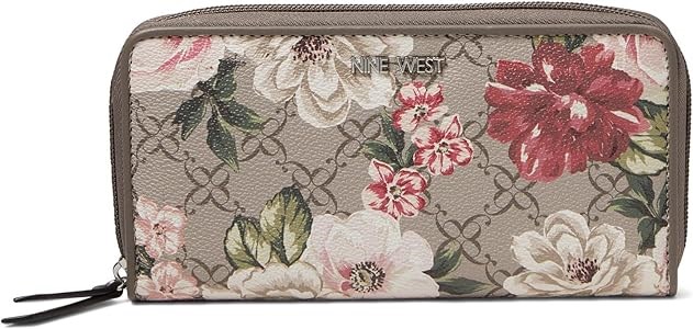 Nine West Женский кошелек на молнии Zuri SLG с цветочным принтом, пятью карманами для кредитных карт и внутренним отделением 11103061