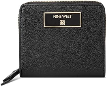 Nine West Компактный бумажник на молнии из искусственной кожи с отделением для карт и хлопковой подкладкой 11104531