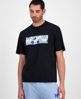 Hugo Boss Футболка мужская Boss, классический стиль, короткий рукав, с абстрактным логотипом 11035511