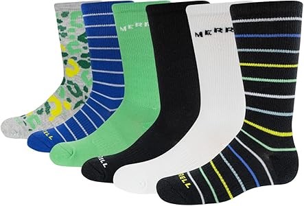 Детские носки Merrell Everyday Crew, 6 пар, с антимикробной обработкой и усиленным носком 11069539