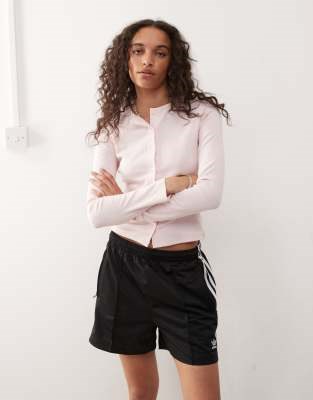 Кардиган COLLUSION с длинными рукавами из деликатной пряжи Пойнтель розового цвета 11037500