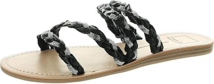 Сандалии Dolce Vita Khloe из рафии со стразами, легкая обувь с открытым носком 11043832