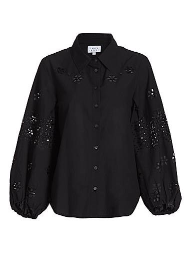 Топ Marina из хлопка с вышивкой и рукавами три четверти от Tanya Taylor 11008236