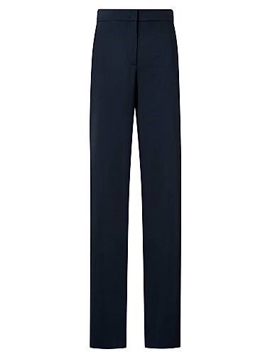 Прямые брюки из легкой шерсти от Akris punto Marla с эластичным поясом и боковыми карманами 11010684