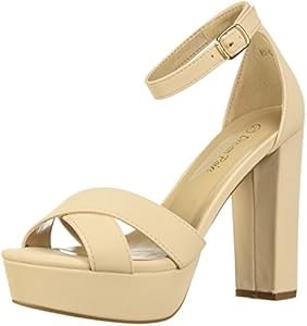 Демисезонные туфли DREAM PAIRS с открытым носом и удобной стелькой, каблук высотой 12.7 см 11091064