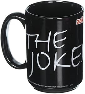 ZAK Designs Керамическая черная кружка с изображением Джокера из комиксов Batman, многоцветная, оптимального размера 11093115