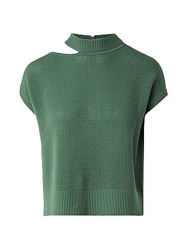 Вязаная блуза из 100% шерсти с короткими рукавами и вырезом от Akris punto, Италия 11018674