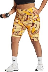 Женские велосипедные шорты adidas x FARM Rio с эластичным поясом и облегающим кроем для тренировок и повседневной носки 11049481