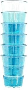 ZAK Designs Zak набор контейнеров из акриловой смолы, 6 штук, прозрачные, цвет аква, диаметр 5 см, высота 5.8 см 11042693