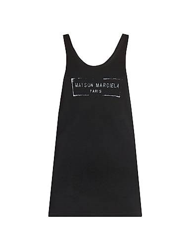 Топ с логотипом Stamp от Maison Margiela, 53% вискоза, 47% хлопок, Италия 11024273