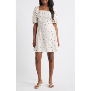 Платье с квадратным вырезом и завязкой на спине от Vero Moda, с объемными рукавами-фонариками 10041378