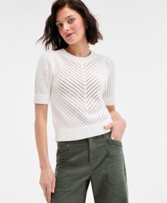 On 34th Женский пуловер с диагональной вязкой и объемными рукавами, эксклюзивно в Macy',s 11035079