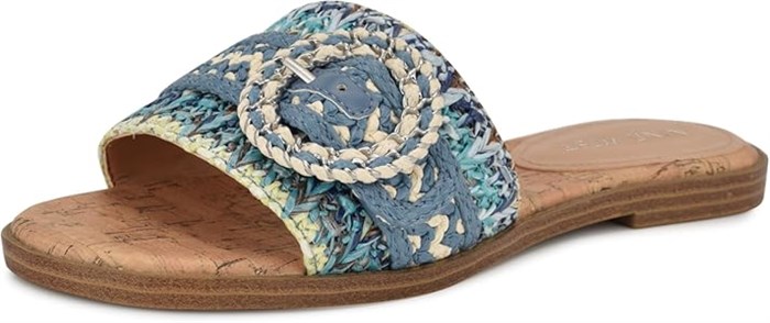 Женские плоские плетеные сандалии с открытым носом Nine West Poland 11049598