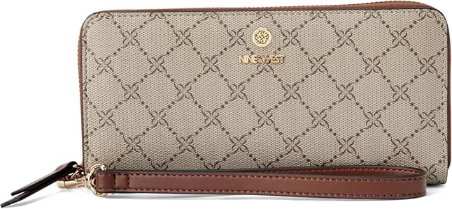 Nine West Женский кошелек с растительным принтом на молнии и съемным ремешком 11104094