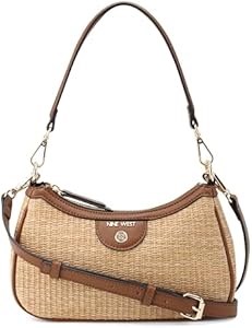 Nine West Конвертируемая сумка через плечо Kole с хлопковой подкладкой и молнией, размеры 25.4 х 7.6 х 15.2 см 11044853