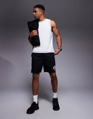 Шорты 4505 Heavy Lifting для тренировок с графическим сетчатым дизайном черного цвета, эластичным поясом 11038954