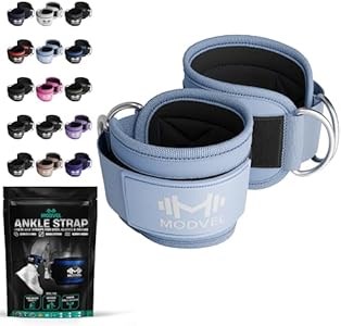 Modvel Накладки на лодыжки для тренажеров - регулируемые и удобные аксессуары для тренажерного зала, обеспечивающие надежную поддержку во время силовых тренировок и восстановления для мужчин и женщин, пара. 11081552