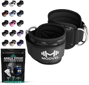 Modvel Регулируемые и удобные стропы для тренажеров для лодыжек - аксессуары для спортзала, подходящие для мужчин и женщин 11097036