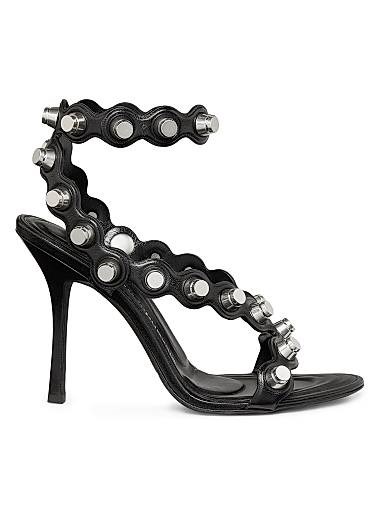 Кожаные сандалии Riot 105MM с декоративными шипами от Alexander Wang, открытым носком и удобной стелькой 11016704