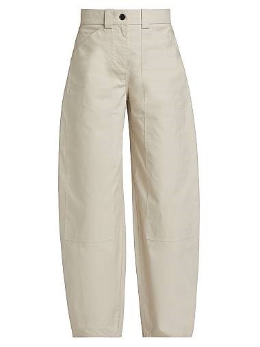 Хлопковые штаны Co с завышенной талией в стиле balloon, 100% хлопок, с удобными карманами 11024042