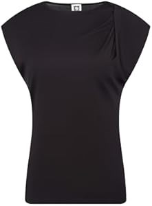 Лонгслив Anne Klein с асимметричной драпировкой из вискозы и нейлона, 63% вискоза 11095986