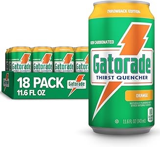 Gatorade Энергетический спортивный напиток со вкусом фруктового пунша, 12 унций, упаковка из 18 банок, 80 калорий 11073272
