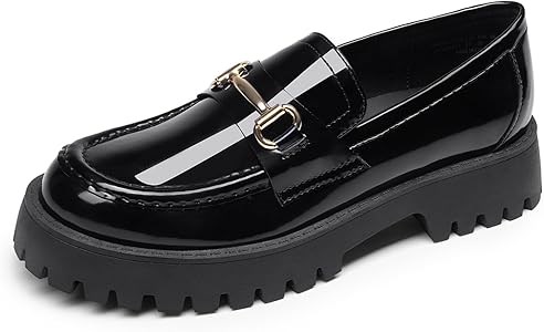 Женские лоферы DREAM PAIRS на платформе с поддержкой свода стопы и удобной конструкцией Slip-On 11065071