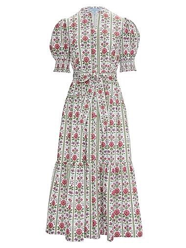 Hill House Home Макси-платье Yara с эластичными рукавами и съемным поясом, 100% хлопок 11015540