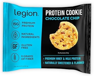 Legion Печенье с шоколадной крошкой с высоким содержанием белка, 15 г протеина, 9 г пребиотической клетчатки, 12 упаковок 11092448