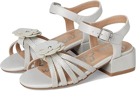 Детские летние босоножки Sam Edelman Calla Flower с металлическим верхом и устойчивым каблуком 11101746