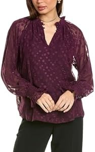 Блуза Anne Klein с рюшами и высоким воротником из 100% полиэстера, только химчистка 11066670