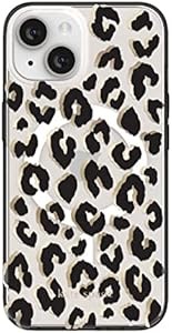 Kate Spade New York Прочный защитный чехол для iPhone 14, совместимый с MagSafe, легкий и ударопрочный, в стиле City Leopard Black 11044701
