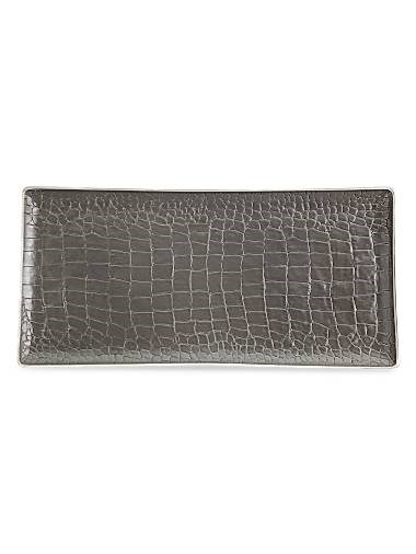 L',Objet Прямоугольное фарфоровое блюдо Крокодил с 24К позолотой, 30 см х 15 см, ручная работа, Португалия 11018609