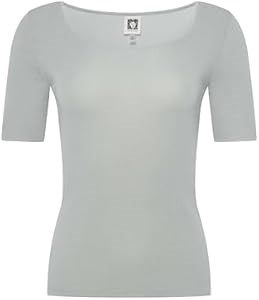 Демисезонный свитер с квадратным вырезом и короткими рукавами от Anne Klein из 61% полиэстера и 39% вискозы 11059389