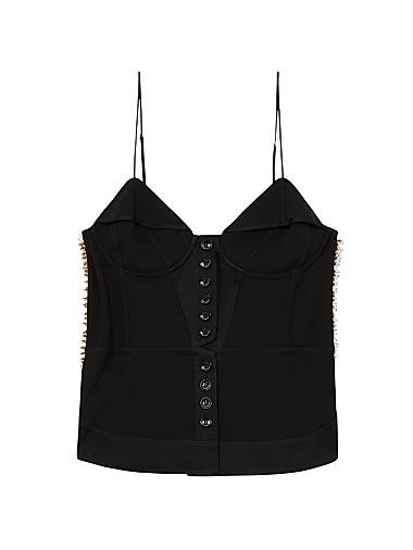 Корсетный топ Preston от Reiss Atelier с бисерной отделкой, V-образным вырезом и поддерживающим бюстом 11030750